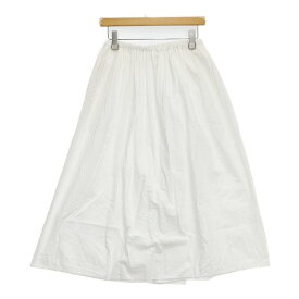 ゴーシュ 20/1オーガニックツイル ロングフレアスカート 定価30800円 G244-S036 スカート ホワイト レディース ゴーシュ【中古】6-0205M