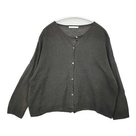 vie evam eva botanical dye cardigan 定価26400円 V231K945 リネン カーディガン チャコールグレー レディース ヴィー エヴァムエヴァ【中古】6-0511M