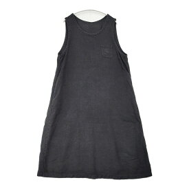 nest Robe 01133-1203 リネン ノースリーブ 日本製 後染め ワンピース ブラック レディース ネストローブ【中古】6-0511S