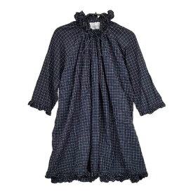 Khadi and Co フリルチュニック インド製 コットン チュニック 23SS ネイビー レディース カディ アンド コー【中古】5-0619M