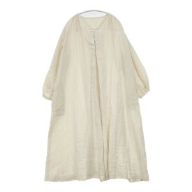 nest Robe リネンフロントタックワンピース 01201-1427 製品染め ワンピース ベージュ レディース ネストローブ【中古】6-0412M