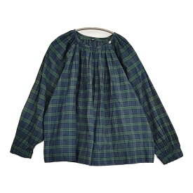 45R/45rpm インドカディミニタータンのチロルブラウス 定価50600円 グリーン ネイビー レディース フォーティーファイブアールピーエム【中古】6-0509M
