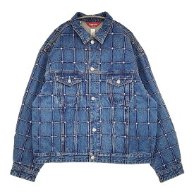 Supreme 新品タグ付き Studded Seam Denim Trucker Jacket SS25J87 サイズM デニムジャケット 25SS ブルー メンズ シュプリーム【中古】5-1219M