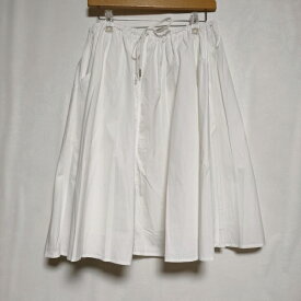 LE GLAZIK ウエストゴム サイズ36 日本製 コットン スカート ホワイト レディース ルグラジック【中古】3-0427M∞