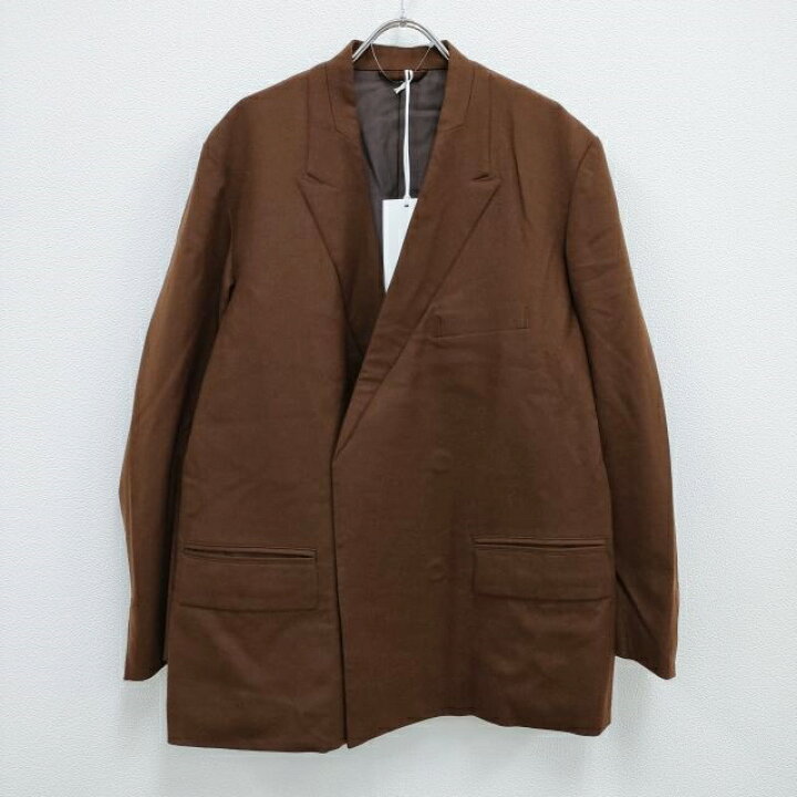 楽天市場】YOKE 新品 COVERED JACKET ノーカラーダブルブレスト  