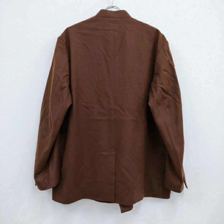 楽天市場】YOKE 新品 COVERED JACKET ノーカラーダブルブレスト  
