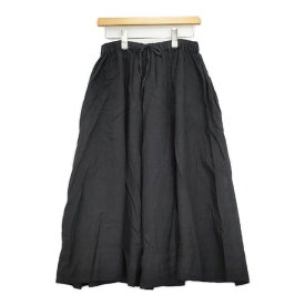 nest Robe リネンギャザー 01195-1171-5 ロングスカート ブラック レディース ネストローブ【中古】6-0429M