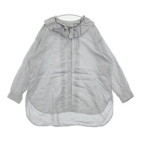 nest Robe/UpcycleLino ラッフルカラー 01213-1035-1 ブラウス シャツ ライトブルー系 レディース ネストローブ/アップサイクルリノ【中古】6-0425M