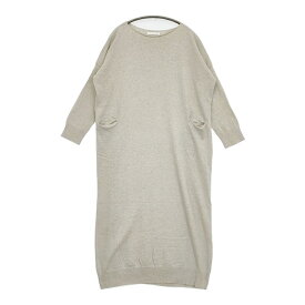 vie evam eva recycled cotton OP コットンニット V201K908 定価24000円 ワンピース ライトグレー レディース ヴィー エヴァムエヴァ【中古】6-0317M
