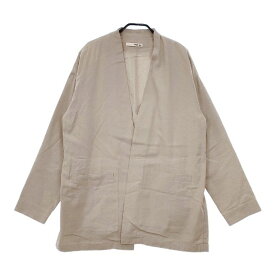 evam eva E221T058 シルクリネン ノーカラージャケット ベージュ レディース エヴァムエヴァ【中古】5-0317M