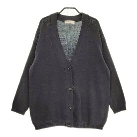 evam eva lily yarn cardigan E221K006 コットンシルク カーディガン チャコールグレー レディース エヴァムエヴァ【中古】4-0920M