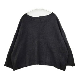 nest Robe ウール天竺ワイドプルオーバー 01204-1613 ドロップショルダー セーター ニット ブラック レディース ネストローブ【中古】5-1128T