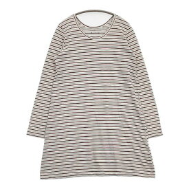45R/45rpm ボーダーチュニック YUKI COTTON チュニック ホワイト ブラウン ブルー レディース フォーティーファイブアールピーエム【中古】6-0322M