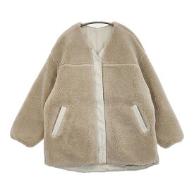 niko and... リバーシブルブルゾン ボア ナイロン 267305 サイズM 中綿 ブルゾン ベージュ レディース ニコアンド【中古】5-1206T