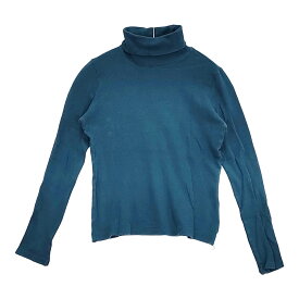 mina perhonen bebe ks8545 ハイネック コットン 長袖Tシャツ カットソー ロンT ブルーグリーン レディース ミナペルホネン【中古】6-0225M