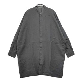 evam eva リネン バンドカラー チュニック E211T013 ワンピース チャコールグレー レディース エヴァムエヴァ【中古】5-0405M
