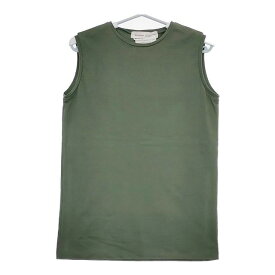 veritecoeur VCC-335 ノースリーブ コットン Tシャツ カットソー グリーン レディース ヴェリテクール【中古】5-0706S