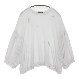 mina perhonen choucho za8608 サイズ40 カシミア混 定価25300円 カットソー ライトグレー レディース ミナペルホネン【中古】5-0622S