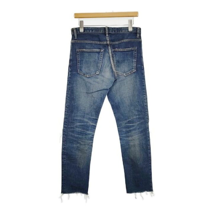 楽天市場】MINEDENIM ニークラッシュデニムパンツ レザーパッチ加工 