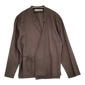 evam eva コットンシルク カシュクールブラウス 羽織り 定価20520円 E181T103 ブラウス シャツ ブラウン レディース エヴァムエヴァ【中古】6-0215M