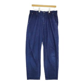 nest Robe 01191-1087-1 コットンリネンデニムタックテーパード デニムパンツ ブルー レディース ネストローブ【中古】5-0428G