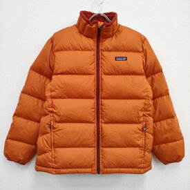 patagonia キッズXL 68301F7 ダウンジャケット オレンジ レディース パタゴニア【中古】3-1029A♪