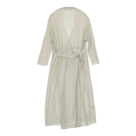 evam eva リネンカシュクールワンピース 羽織り E221K096 ワンピース ベージュ レディース エヴァムエヴァ【中古】6-0330M