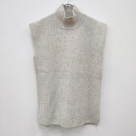 DESIGNERS REMIX CARMEN LONG VEST ウール ハイネック サイズXS ベスト ライトグレー レディース デザイナーズリミックス【中古】3-1228T◎