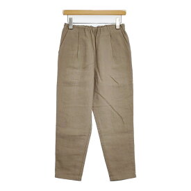 evam eva linen narrow pants リネンナローパンツ 定価28600円 E213T027 サイズ1 イージー パンツ ベージュ レディース エヴァムエヴァ【中古】6-0328M