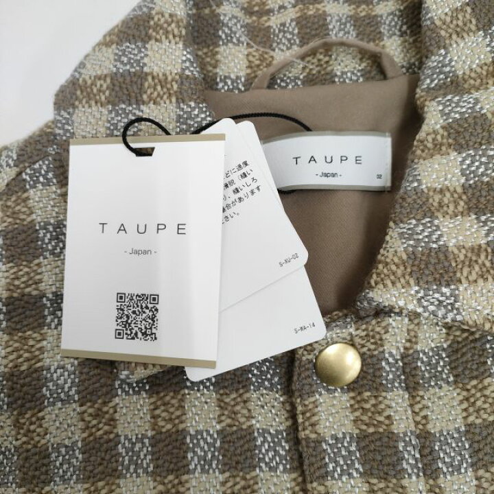 楽天市場】taupe 新品 定価41800円 Ring Wool Check CPO Jacket サイズ 