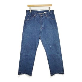 veritecoeur VC-2276 11.5ozデニム テーパード 定価25200円 カットオフ ジーンズ デニムパンツ ブルー レディース ヴェリテクール【中古】5-0830M