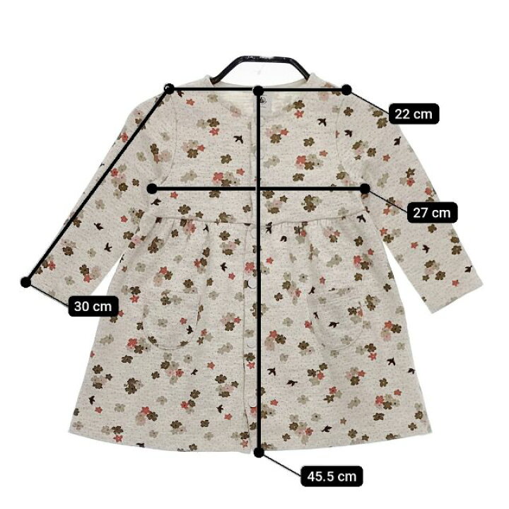 楽天市場】PETIT BATEAU 花柄 ドット 24m/86cm キッズ 子供服 