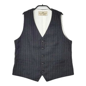 nest Robe 01113-1098 ストライプ ウール ジレ ベスト グレー レディース ネストローブ【中古】5-0921T