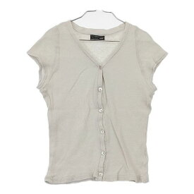 mina perhonen ミナ時代 gs8109 cut&sew sand ノースリーブ カーディガン ライトグレー レディース ミナペルホネン【中古】5-0824M