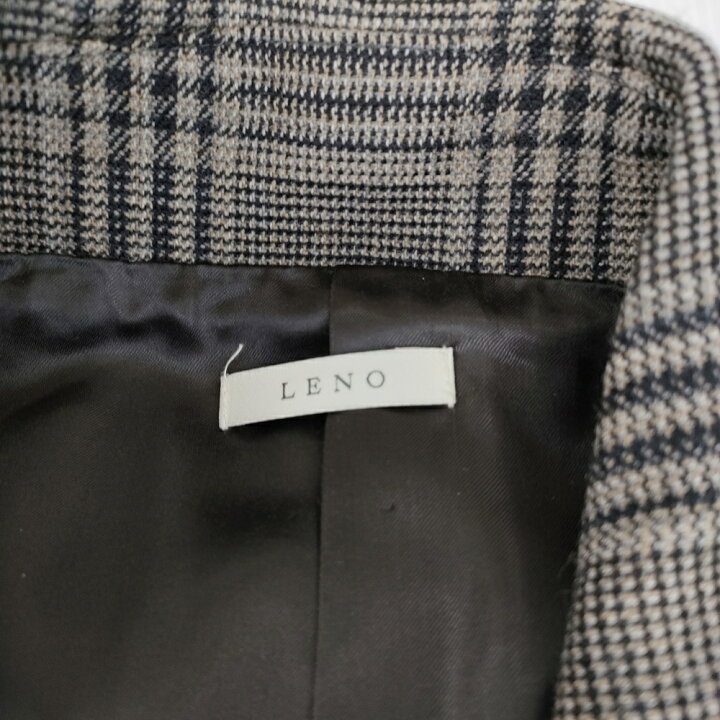 楽天市場】LENO STAND FALL COLLAR COAT グレンチェック ウール 定価 