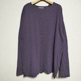 UNUSED LONG SLEEVE BORDER T-SHIRT 定価20900円 us1548 ボーダー 長袖Tシャツ カットソー ロンT パープル ホワイト メンズ アンユーズド【中古】4-0210M∞