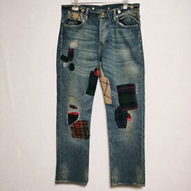 POLO RALPH LAUREN PATCHWORK DENIM パッチワーク 加工ジーンズ R66SD76 デニムパンツ ブルー メンズ ポロ・ラルフローレン【中古】4-0210G∞