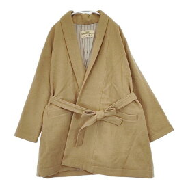 nest Robe 01124-2075 ウール ガウン ベルト付き コート ベージュ レディース ネストローブ【中古】5-1207T