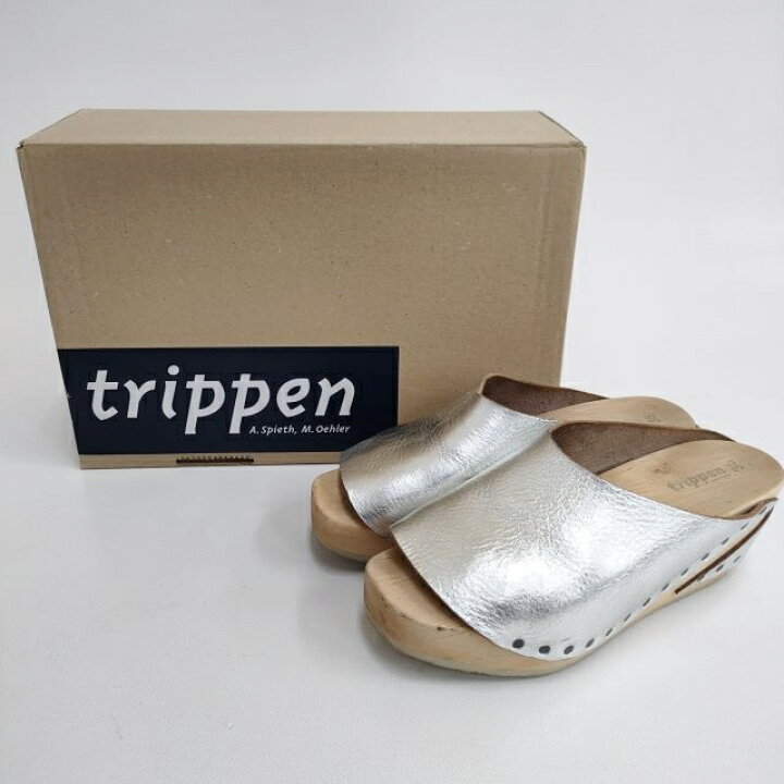 楽天市場】trippen Hut nickel オープントゥ ウッドサンダル サイズ35 