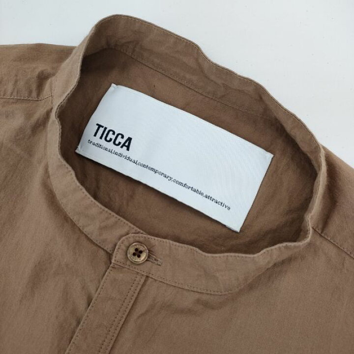 楽天市場】TICCA ノーカラーシャツ 定価25300円 TBCS-021 コットン 