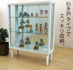 コレクションボード引き戸タイプコレクションケースキュリオケースショーケースフィギュアディスプレイラックケース棚ボードショーケース幅75cm高さ100cm完成品