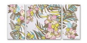 CANVAS ART �L�����o�X�A�[�g Hibiscus �n�C�r�X�J�X M�T�C�Y W600×H300 3���g US-3001 �X�� �J�t�F ���E���W ���r�[ �z�e�� �@�l kar-5620994s1 �A�[�g�p�l�� �A�[�g�{�[�h �ǎ� �����t�B���� �������� �k��