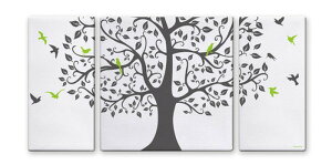 CANVAS ART �L�����o�X�A�[�g Tree&Bird M�T�C�Y W600×H300 3���g US-3004 �X�� �J�t�F ���E���W ���r�[ �z�e�� �@�l kar-5620997s1 �A�[�g�p�l�� �A�[�g�{�[�h �ǎ� �����t�B���� �������� �k�� ���_�� �Ƌ� 