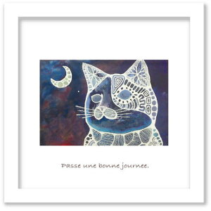 L򔪘Y Hachiro Necozawa DRAWS CAT and MOON qt NH-1001 200p CeA ~jA[g X JtF EW r[ ze @l kar-5621003s1 A[gpl A[g{[h ǎ tB  