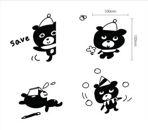 Switch Stickers XCb`XebJ[ Bear OSS-0206 X JtF EW r[ ze @l kar-4046004s1 EH[XebJ[ V[ ǎ tB  k _ Ƌ CeA i`