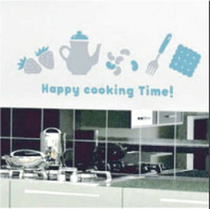 Mini Wall Stickers �~�j�E�H�[���X�e�b�J�[ Happy Cooking Time OSH-9018 �X�� �J�t�F ���E���W ���r�[ �z�e�� �@�l kar-4046027s1 �E�H�[���X�e�b�J�[ �V�[�� �ǎ� �����t�B���� �������� �k�� ���_�� �Ƌ� �C