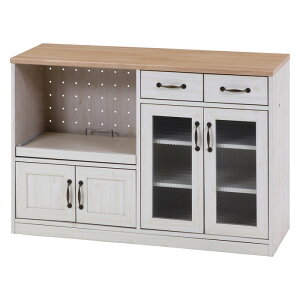 キッチンカウンター 120幅 ナチュラル × ホワイト 2016-0713-05 fj-97955 キッチンカウンター カウンターワゴン キッチン収納 収納 家具 送料無料 北欧 モダン 家具 インテリア ナチュラル テイスト