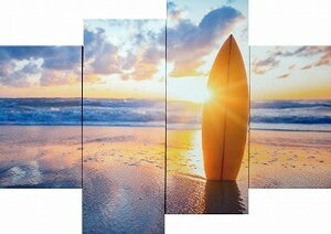 �L�����o�X�A�[�g Bello Canvas Art Surfboard on the beach at sunset 4���Z�b�g 300x600x25 300x900x25mm IPT-61747 bic-7030274s1 �A�[�g�p�l�� �A�[�g�{�[�h �ǎ� �����t�B���� �������� �k�� ���_�� �Ƌ� �C���e���A 