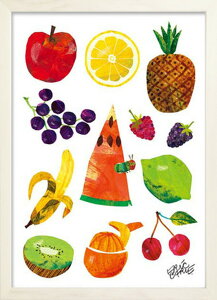 �A�[�g�t���[�� �G���b�N�E�J�[�� �z���C�g�t���[�� Eric Carle Caterpillar With Fruits 280x387x17mm ZEC-53011 bic-7673607s1 �A�[�g�p�l�� �A�[�g�{�[�h �ǎ� �����t�B���� �������� �k�� ���_�� �Ƌ� �C���e