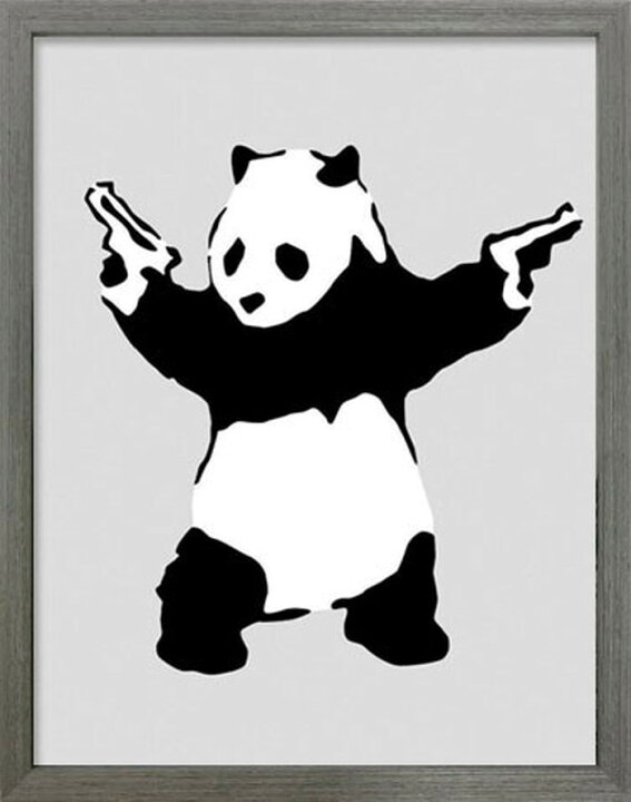 楽天市場 アートフレーム バンクシー Banksy Panda With Guns Iba Bic s1 アートパネル アートボード 壁紙 装飾フィルム 送料無料 北欧 モダン 家具 インテリア ナチュラル テイスト 新生活 オススメ おしゃれ 後払い 家具 インテリアのジェンコ